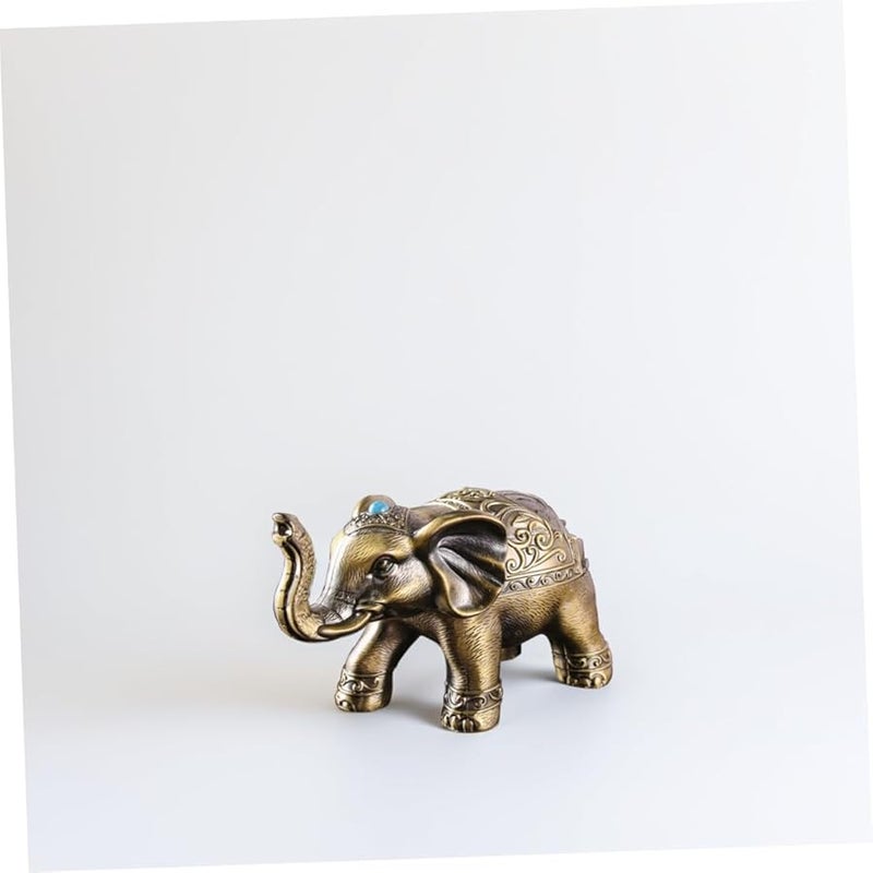 كابيلوك صينية معدنية للرماد على شكل فيل مدمجة خفيفة الوزن للداخل والخارج للمنزل والمكتب بأسلوب حاوية عميقة - Image 4